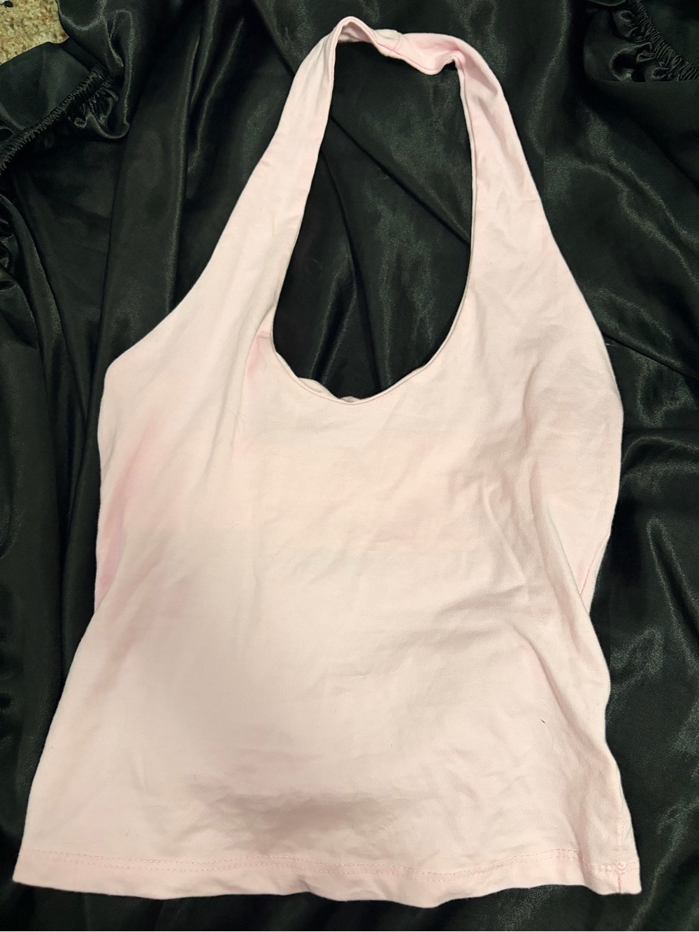 Pink Rose Light Pink Halter Tank Top